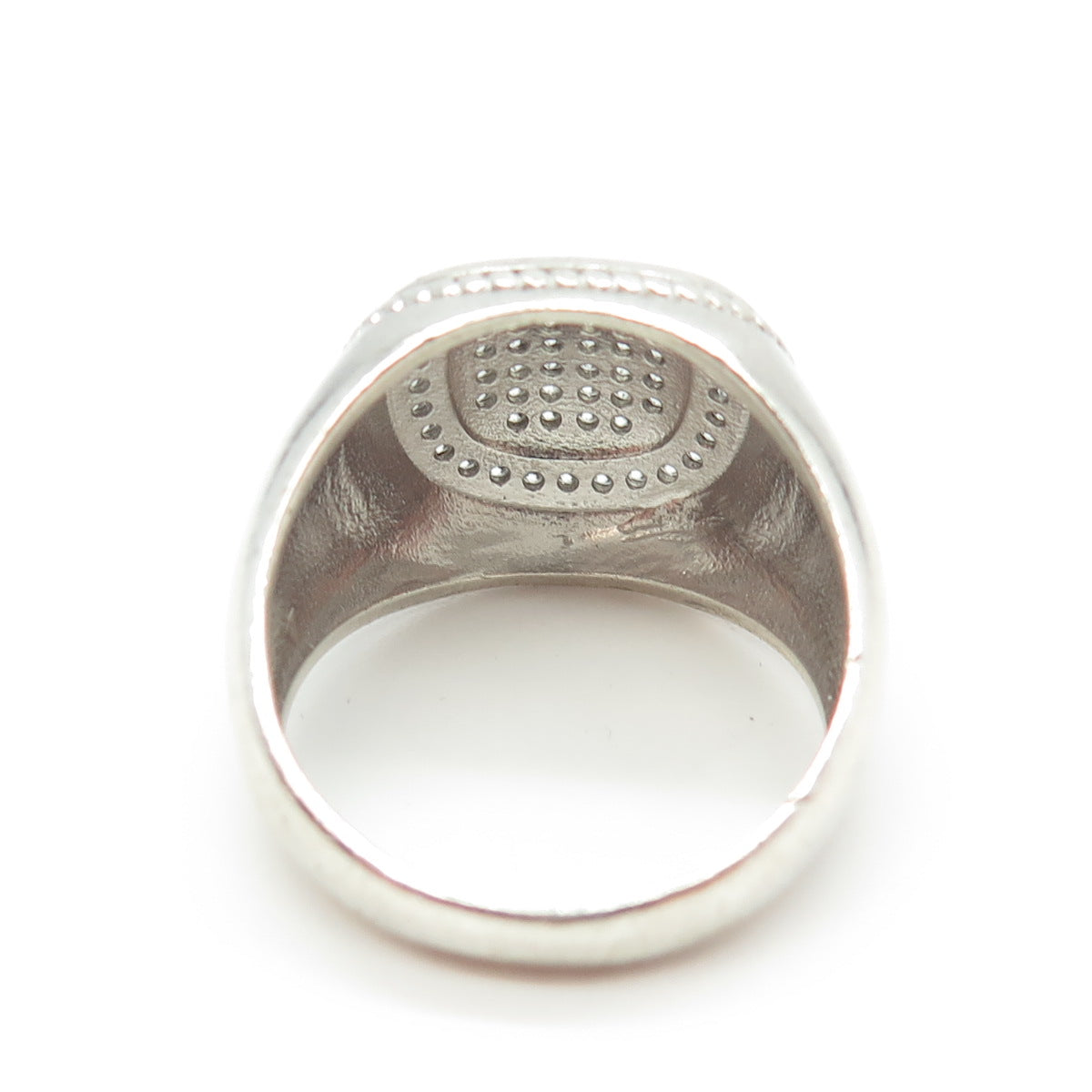 925 Sterling Silver Pave C Z Ring Size 10.25