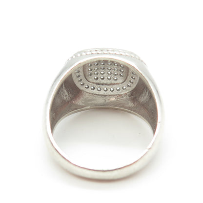 925 Sterling Silver Pave C Z Ring Size 10.25