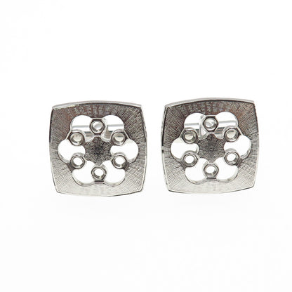 ANSON 925 Sterling Silver Vintage Flower Cufflinks