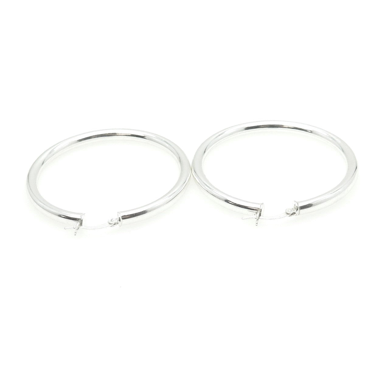 HAN 925 Sterling Silver Smooth Hoop Earrings