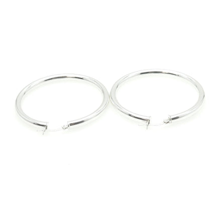 HAN 925 Sterling Silver Smooth Hoop Earrings