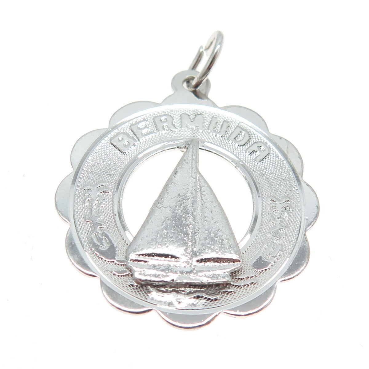 CREA 925 Sterling Silver Vintage "Bermuda" Sailboat Pendant