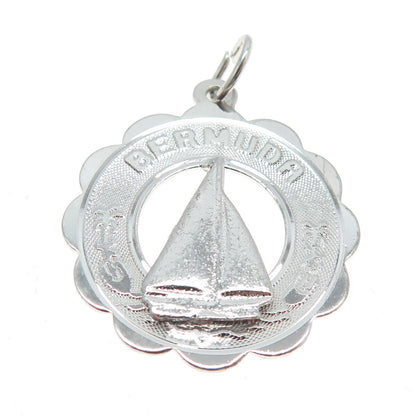 CREA 925 Sterling Silver Vintage "Bermuda" Sailboat Pendant