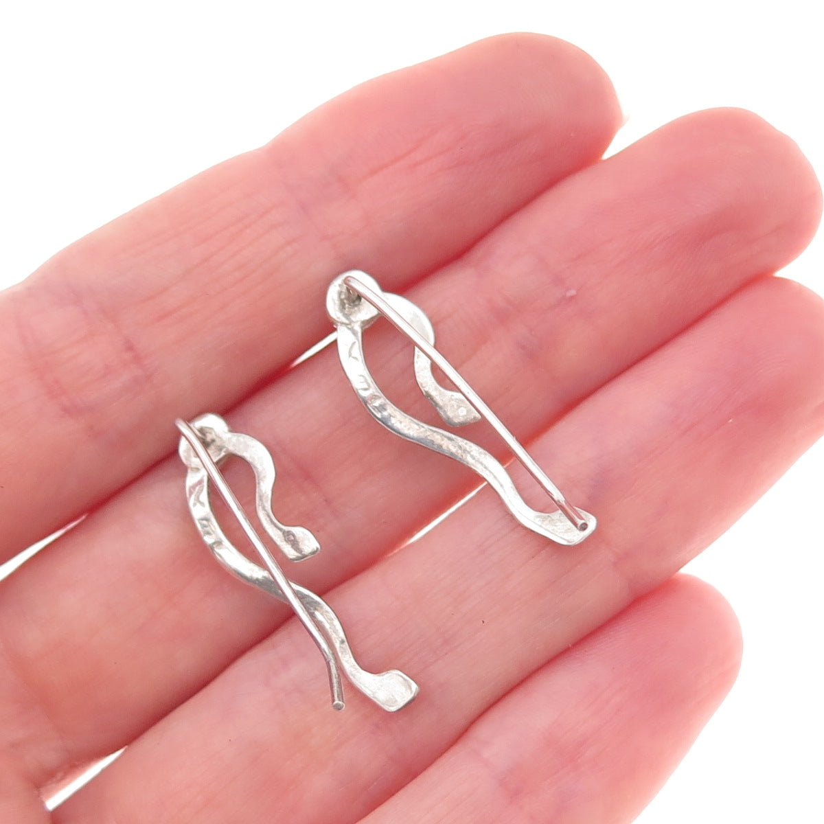 Jezlaine 925 Sterling Silver Vintage Snake Earrings