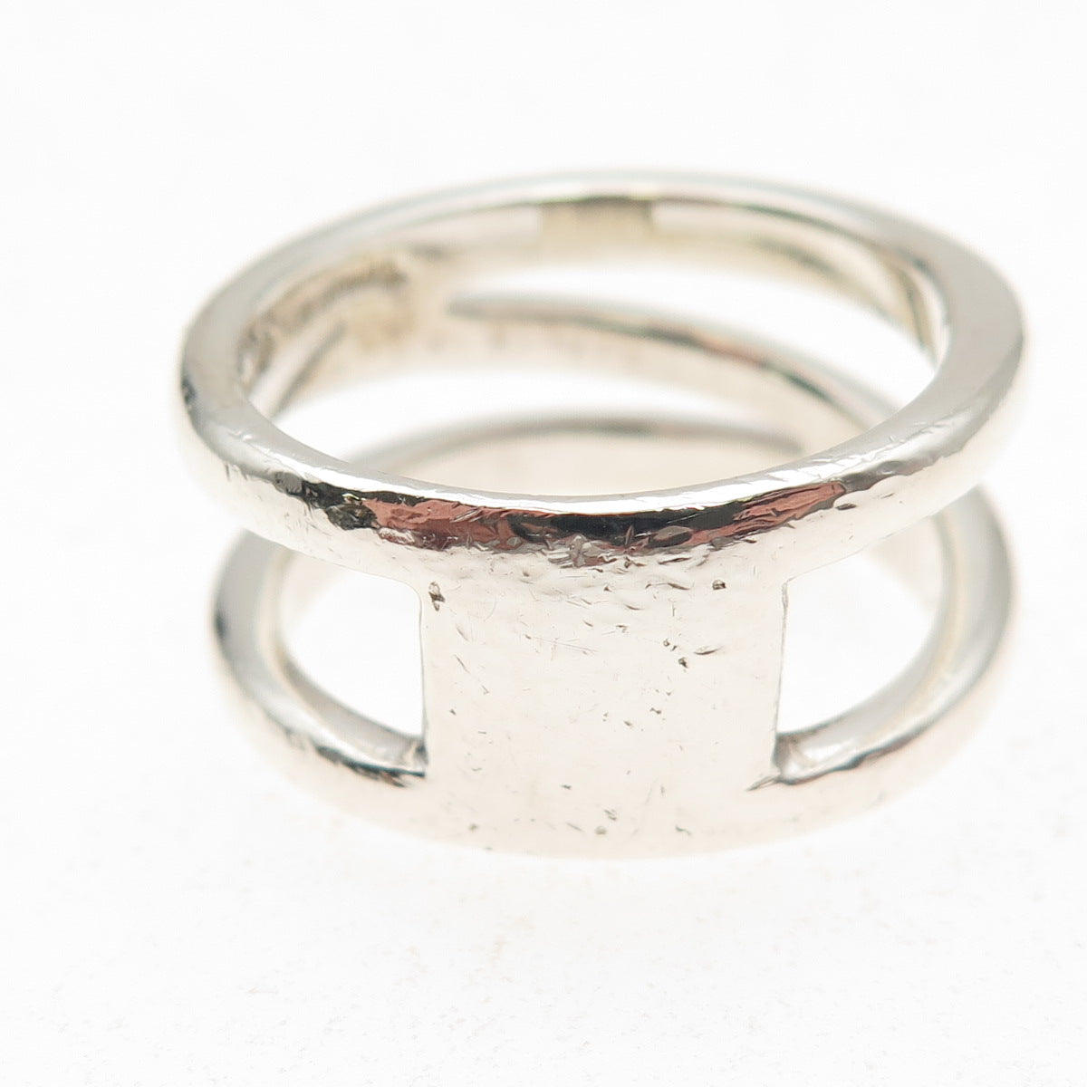Tiffany & Co. 925 Sterling Silver Vintage Zig Zag Band Ring Size 8.75