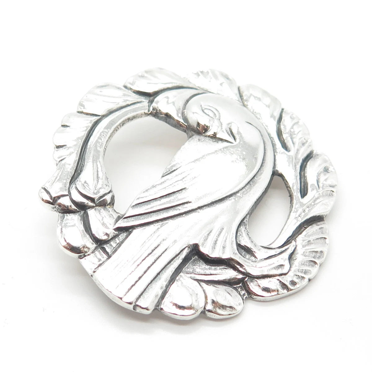 925 Sterling Silver Vintage Bird Pin Brooch