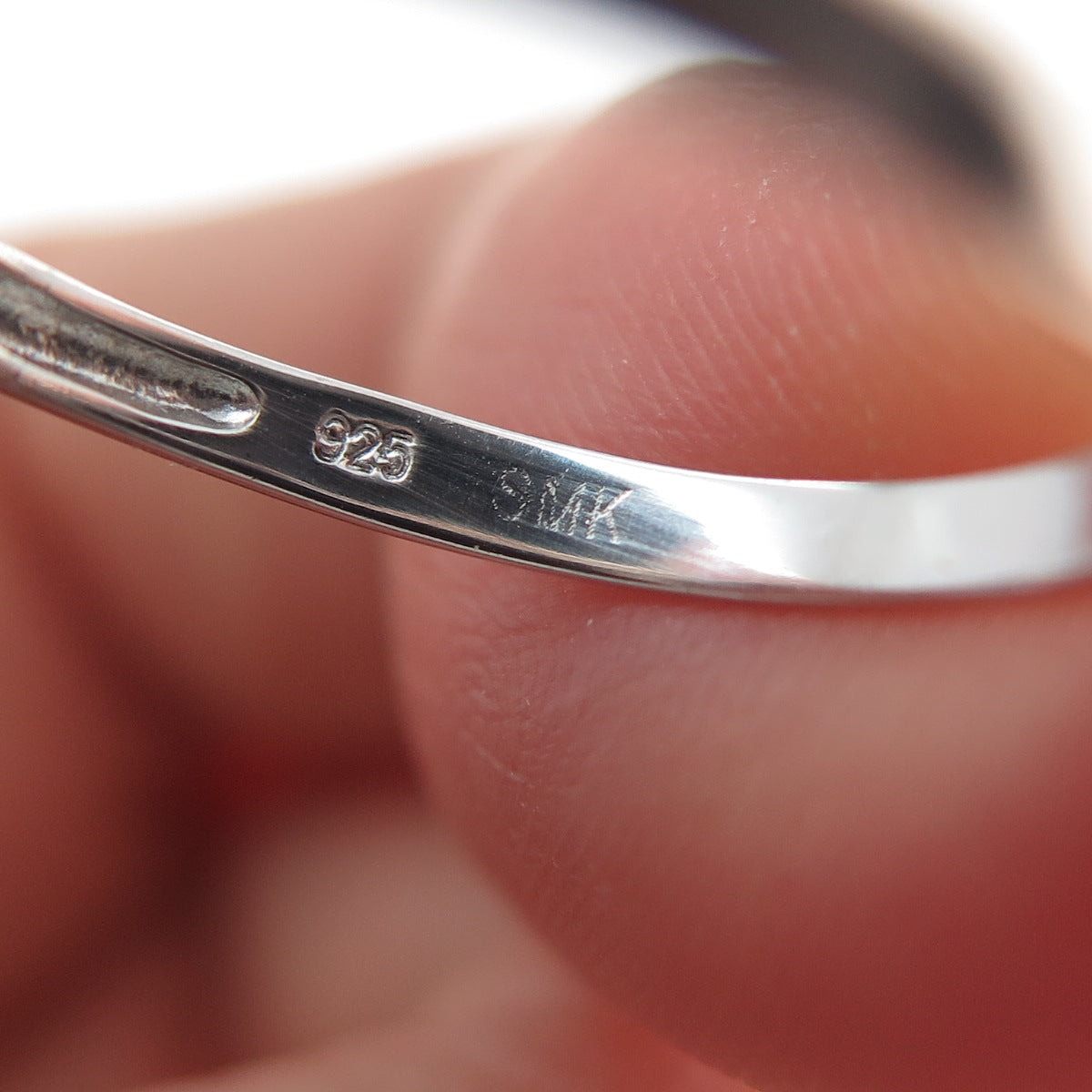 925 Sterling Silver Real Round-Cut Diamond & London Blue Topaz Ring Size 7.25