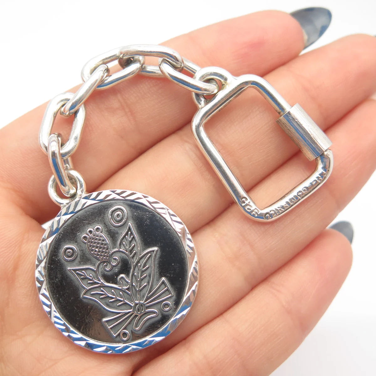 925 Sterling Silver Vintage Mexico Tribal Man Key Chain