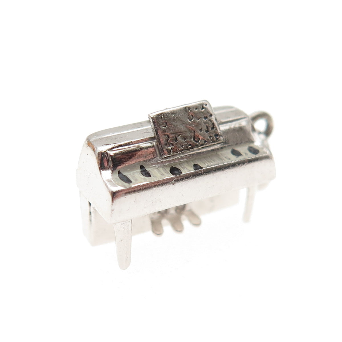 Carl Art 925 Sterling Silver Antique Art Deco Piano 3D Mini Charm Pendant