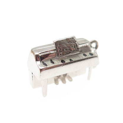 Carl Art 925 Sterling Silver Antique Art Deco Piano 3D Mini Charm Pendant