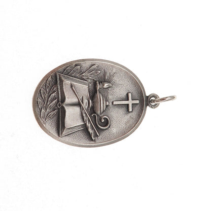 Dieges & Clust 925 Sterling Silver Vintage 1957 High School Medal Charm Pendant