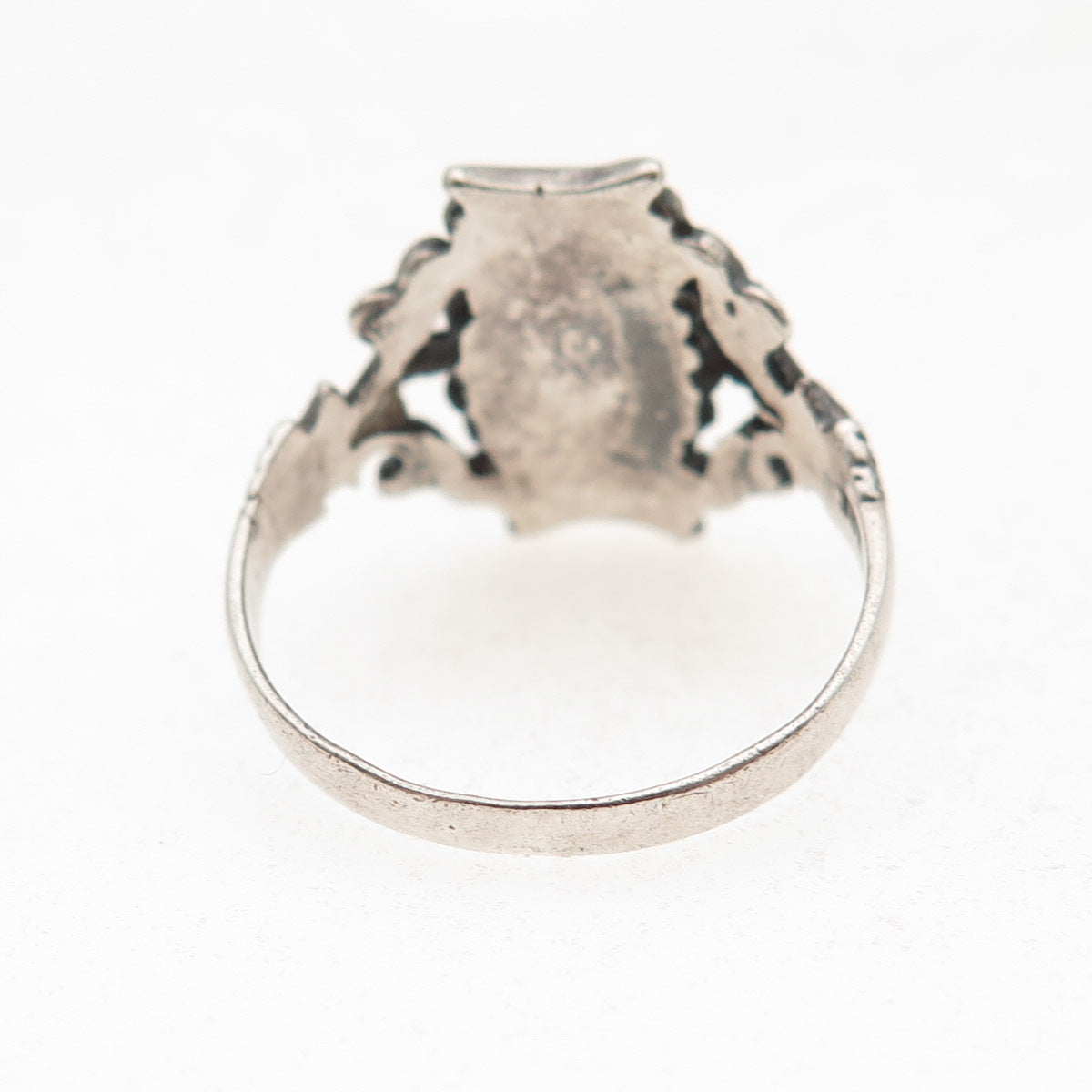 925 Sterling Silver Vintage Real Black Onyx Oxidized Ring Size 9