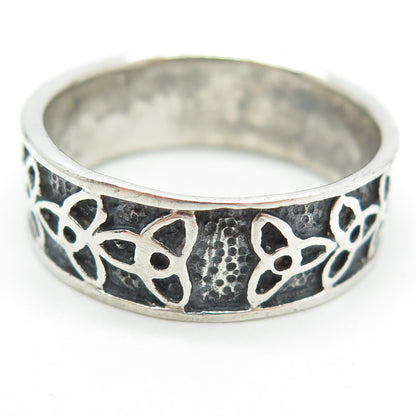 925 Sterling Silver Vintage Celtic Trinity Knot Band Ring Size 13.25