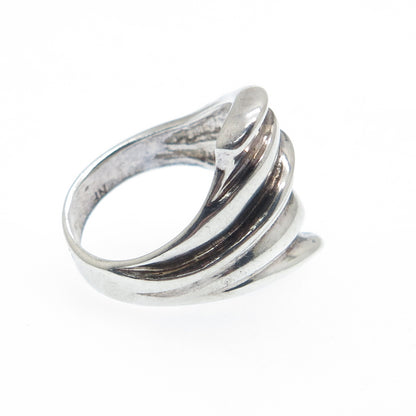 CHAPAL ZENRAY 925 Sterling Silver Vintage Modernist Oxidized Ring Size 7