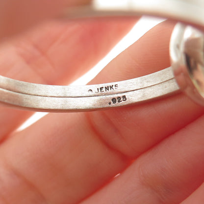 Lisa Jenks 925 Sterling Silver Vintage Modernist Key Fob Ring Holder