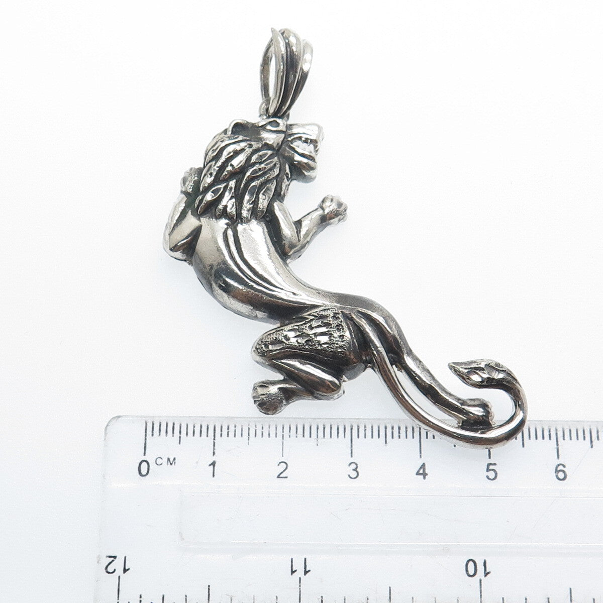 FRENCH & FRANKLIN 925 Sterling Silver Vintage Lion Oxidized Pendant