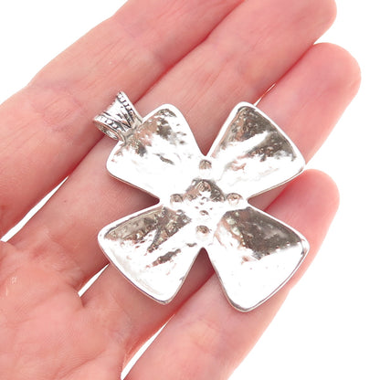 Silpada 925 Sterling Silver Vintage Posh Principles Cross Oxidized Pendant