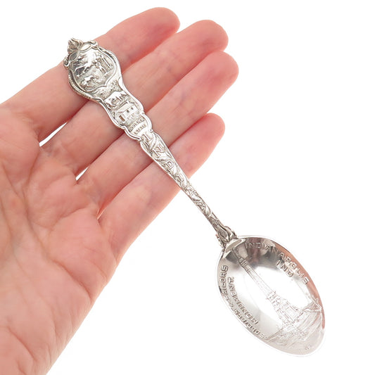 Paye & Baker 925 Sterling Antique Soldiers Sailors Monument Indiana Tea Spoon