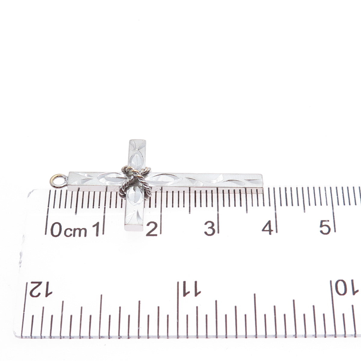 925 Sterling Silver Vintage Cross Religious Charm Pendant