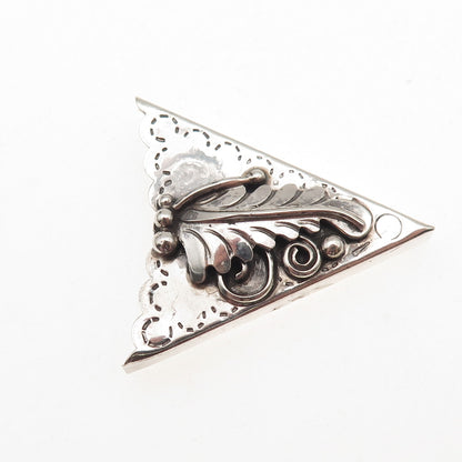 Old Pawn 925 Sterling Silver Vintage Southwestern Feather Tribal Belt Tip