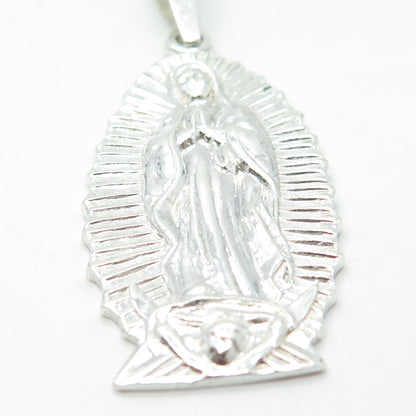 950 Silver Vintage St. Mary Miraculous Religious Pendant