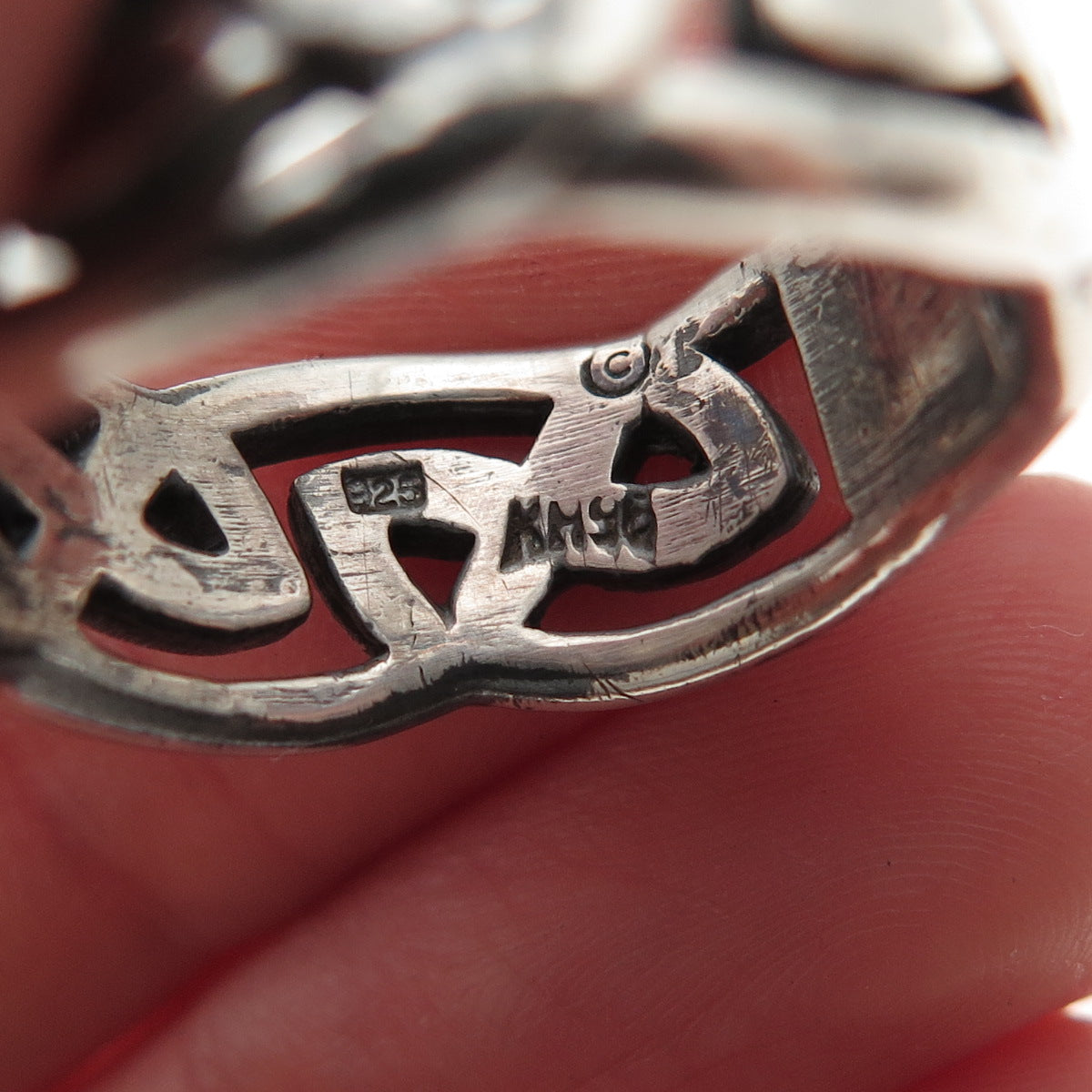 Kit Heath 925 Sterling Silver Vintage 1996 Celtic Knot Oxidized Ring Size 9.5