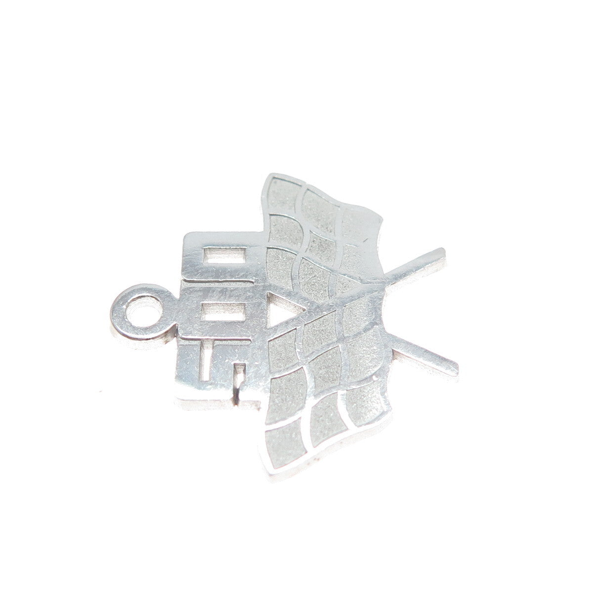 RQC REMBRANDT 925 Sterling Silver Vintage 500 Racing Flags Charm Pendant