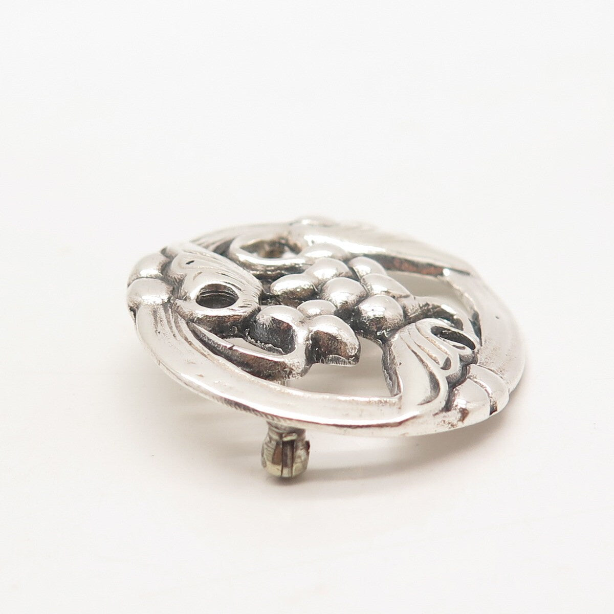 925 Sterling Silver Vintage Modernist Pin Brooch