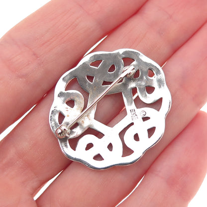 James Avery 925 Sterling Silver Vintage Celtic Love Knot Oxidized Pin Brooch