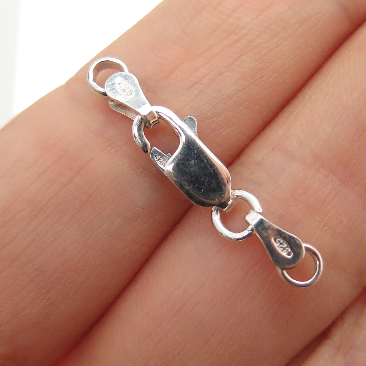 925 Sterling Silver Vintage Italy Bracelet / Necklace Lobster Lock Clasp