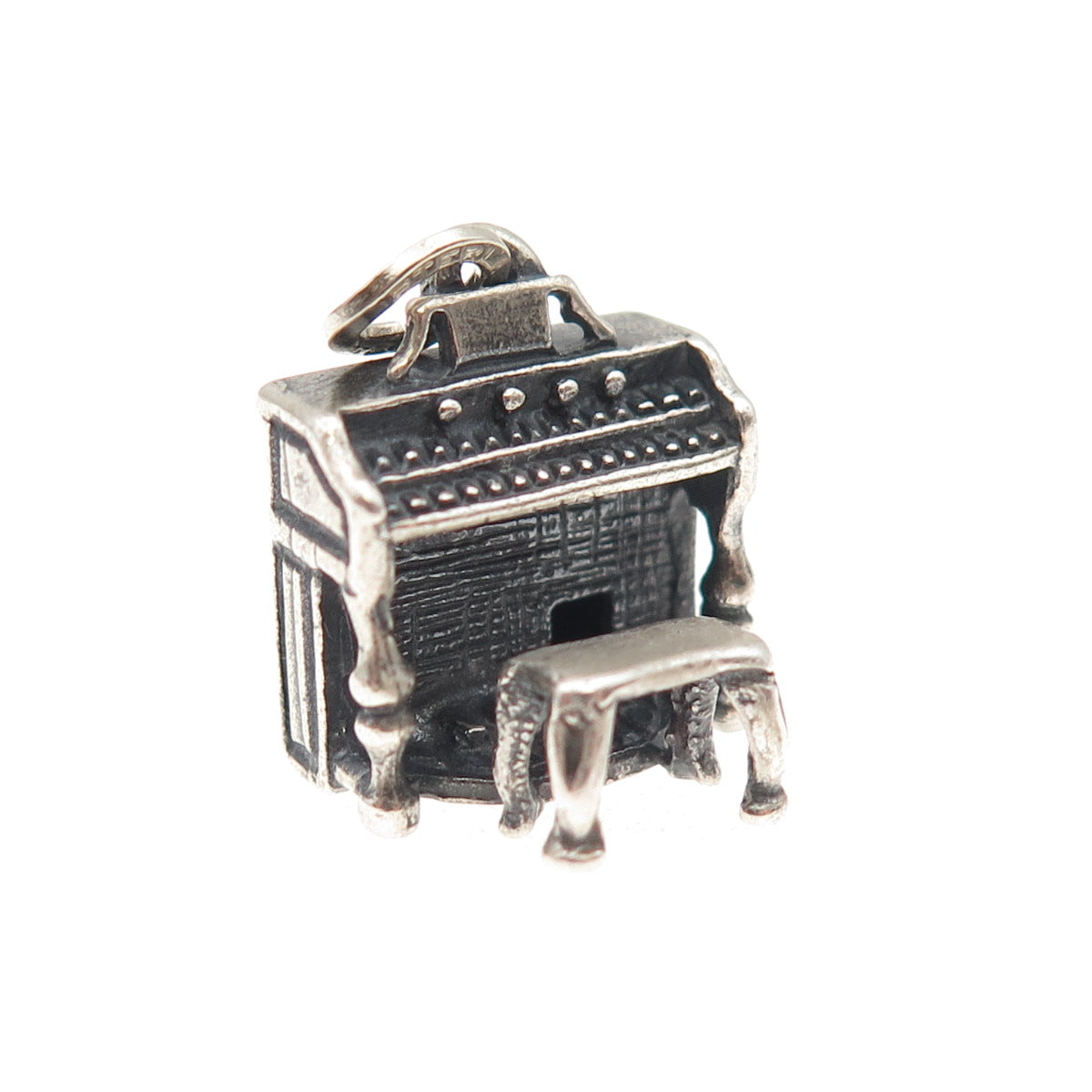 BEAU CRAFT 925 Sterling Antique Art Deco Organ Music Instrument 3D Mini Pendant