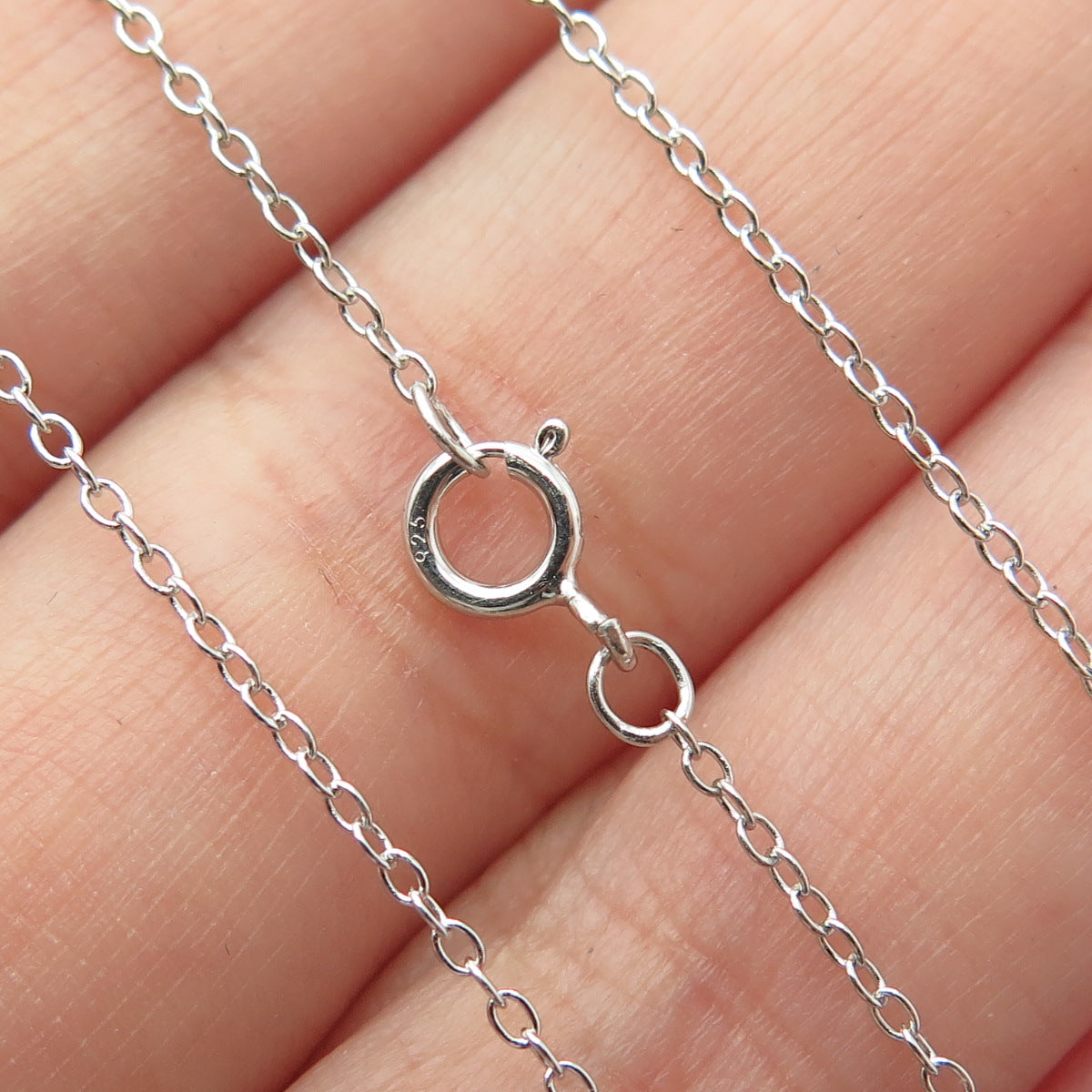 925 Sterling Silver Real Multi-Color Druzy Cable Chain Necklace 18"