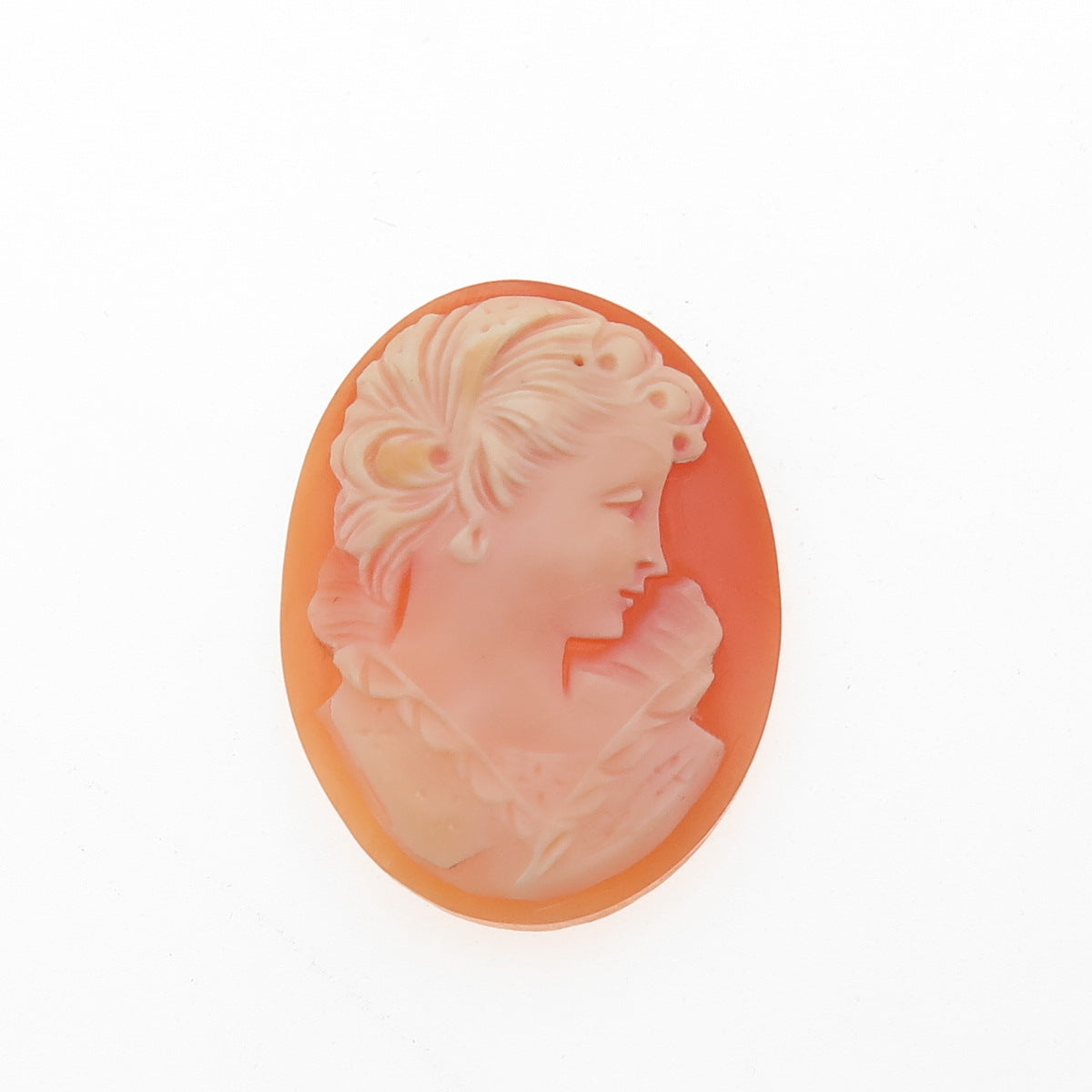 Antique Art Deco Real Mother-of-Pearl Carved Lady Cameo