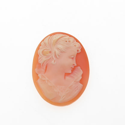 Antique Art Deco Real Mother-of-Pearl Carved Lady Cameo