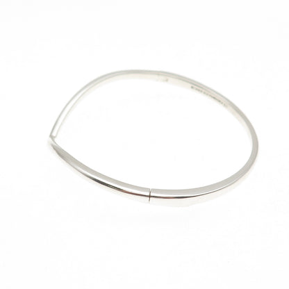 Pandora 925 Sterling Silver Wishbone Bangle Bracelet 6.75"