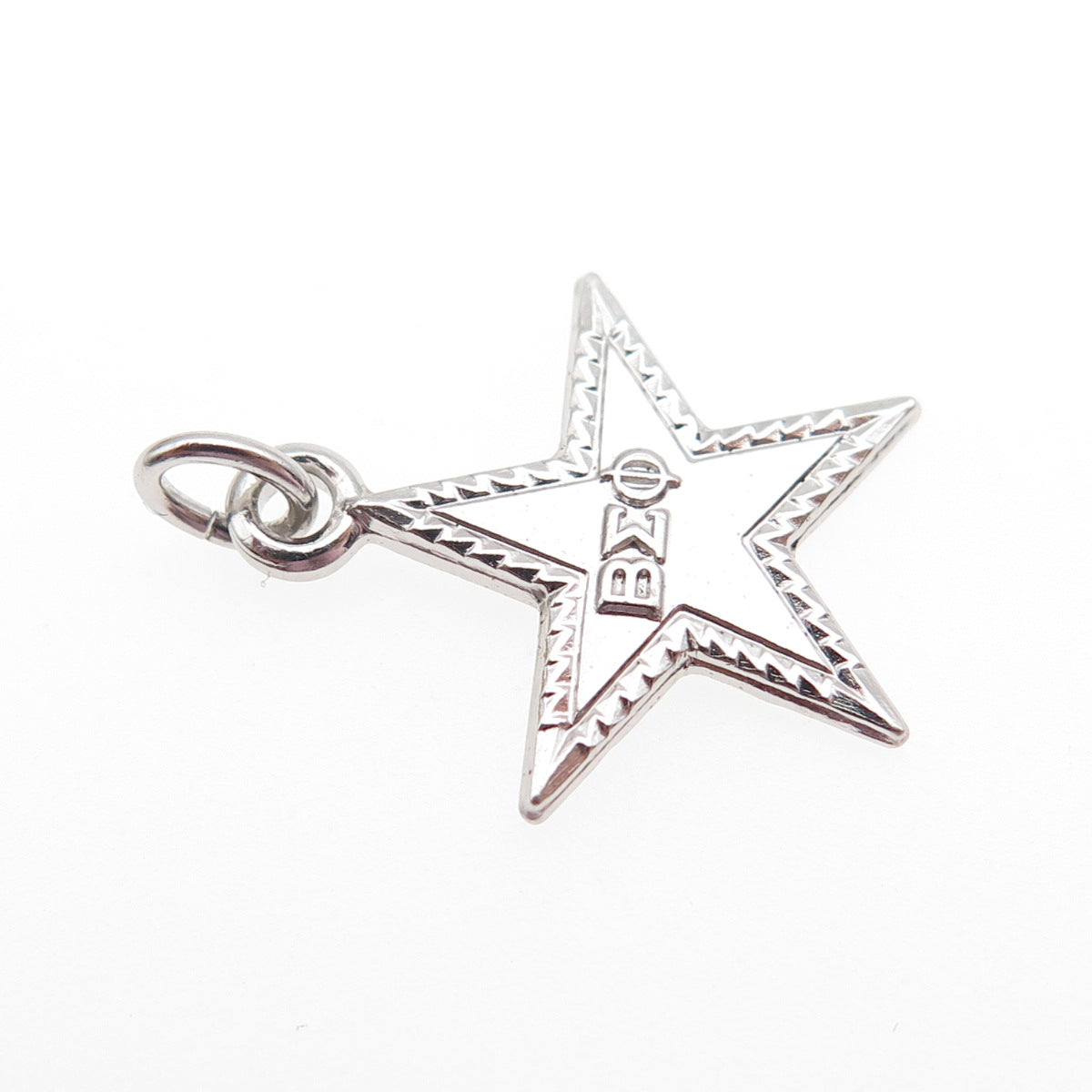 925 Sterling Silver Vintage Beta Epsilon Phi Sorority Convection Mini Pendant