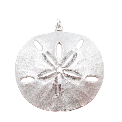 925 Sterling Silver Vintage Sand Dollar Pendant