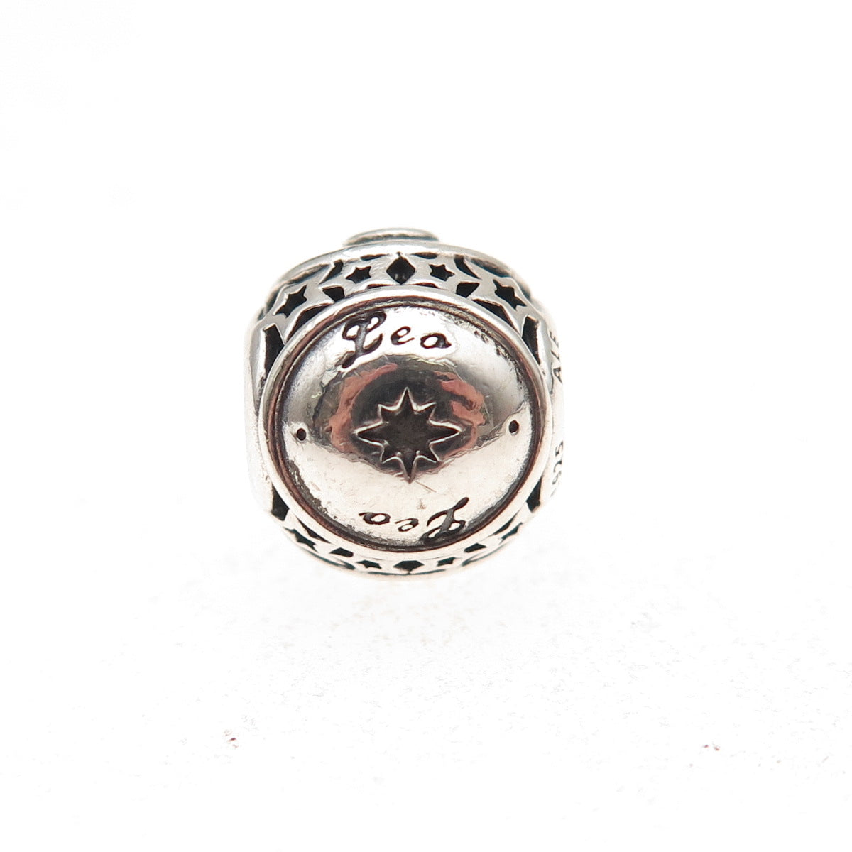 Pandora 925 Sterling Silver Leo Zodiac Sign Slide Bead Charm