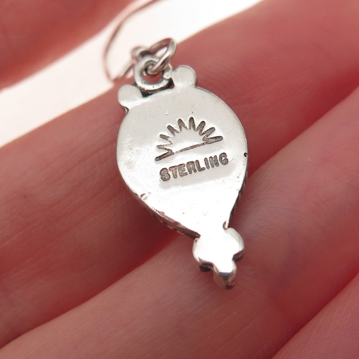 Sunrise Old Pawn Sterling Silver Vintage Abalone Shell Tribal Dangle Earrings