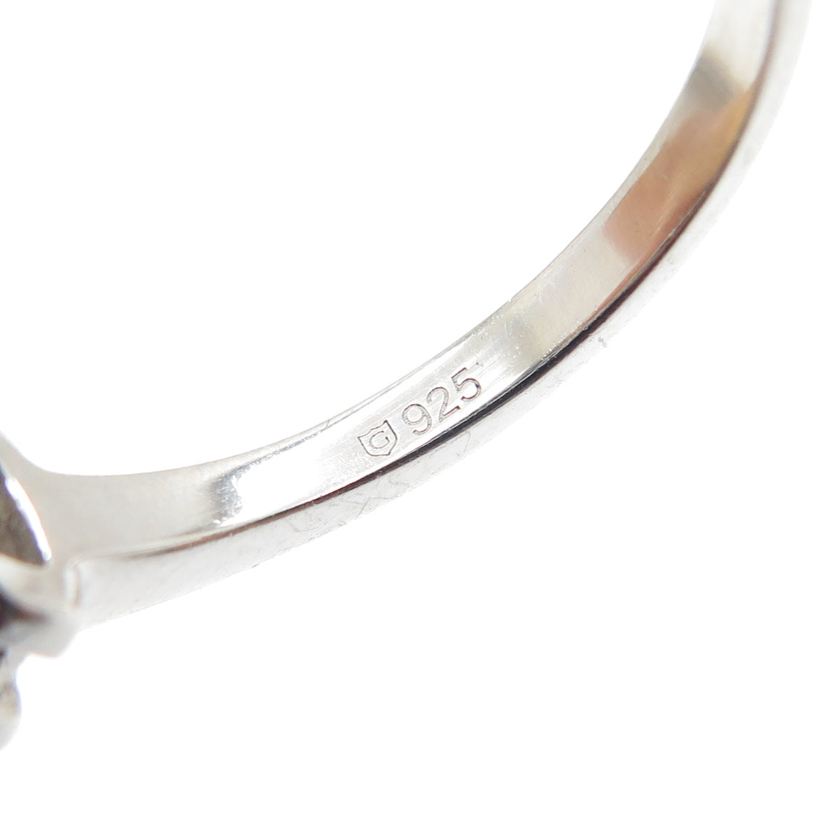 925 Sterling Silver Real Oval-Cut Opal & White Topaz Floral Ring Size 7