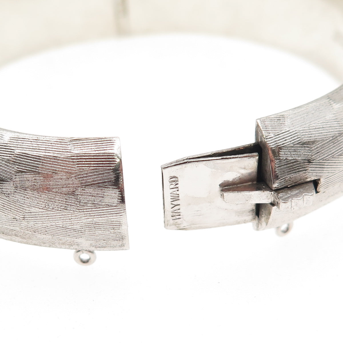 Hayward 925 Sterling Silver Vintage Brushed Bangle Bracelet 7"