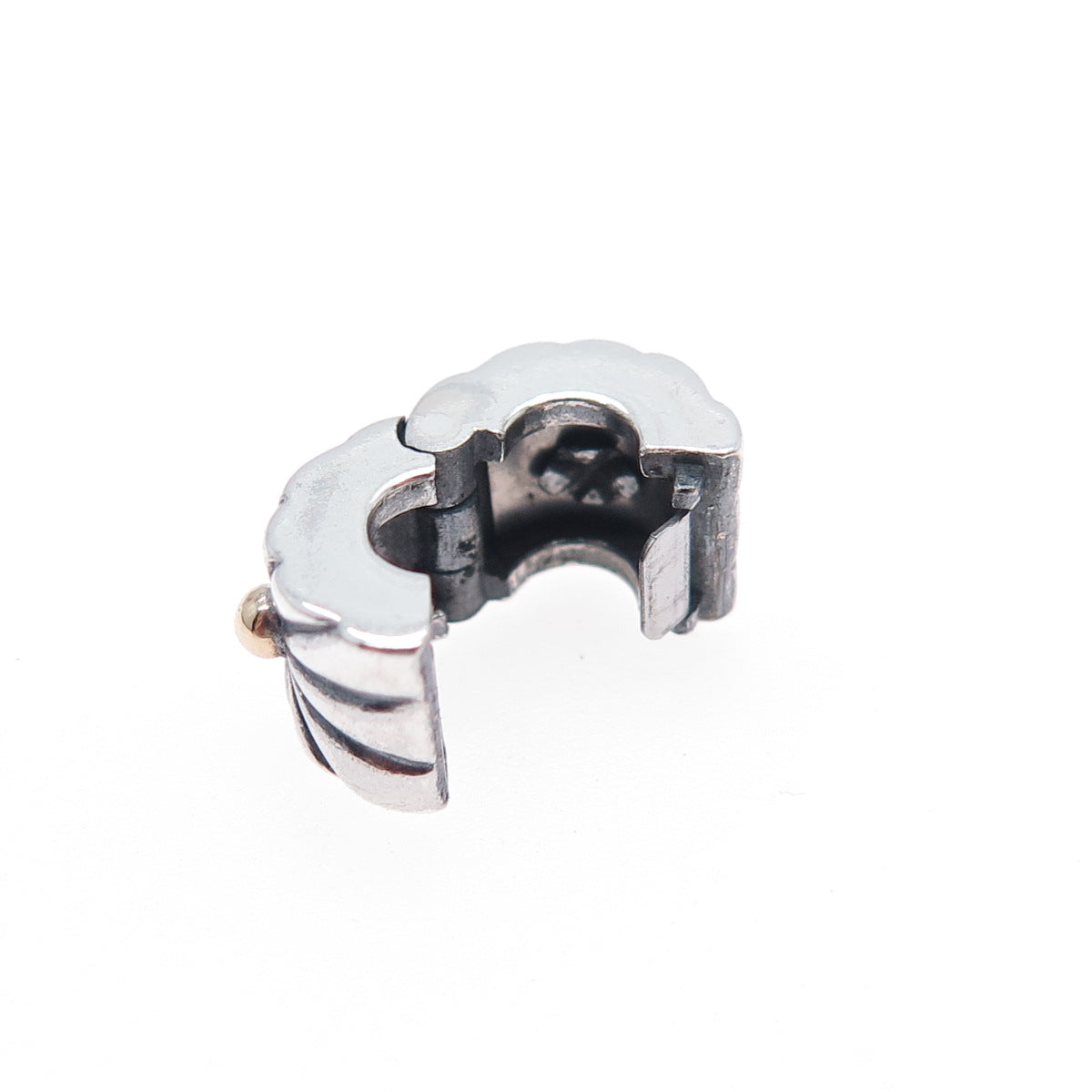 PANDORA 925 Sterling Silver & Gold Sunburst Clip Charm