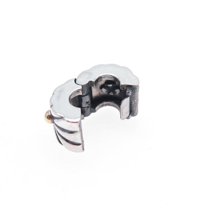 PANDORA 925 Sterling Silver & Gold Sunburst Clip Charm