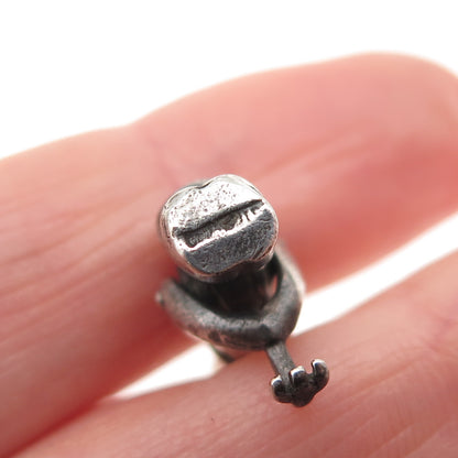 Maisels Indian 925 Sterling Silver Vintage Gold Miner Articulated Mini Pendant