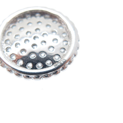 PRIZM 925 Sterling Silver Round-Cut C Z Dangle Earrings