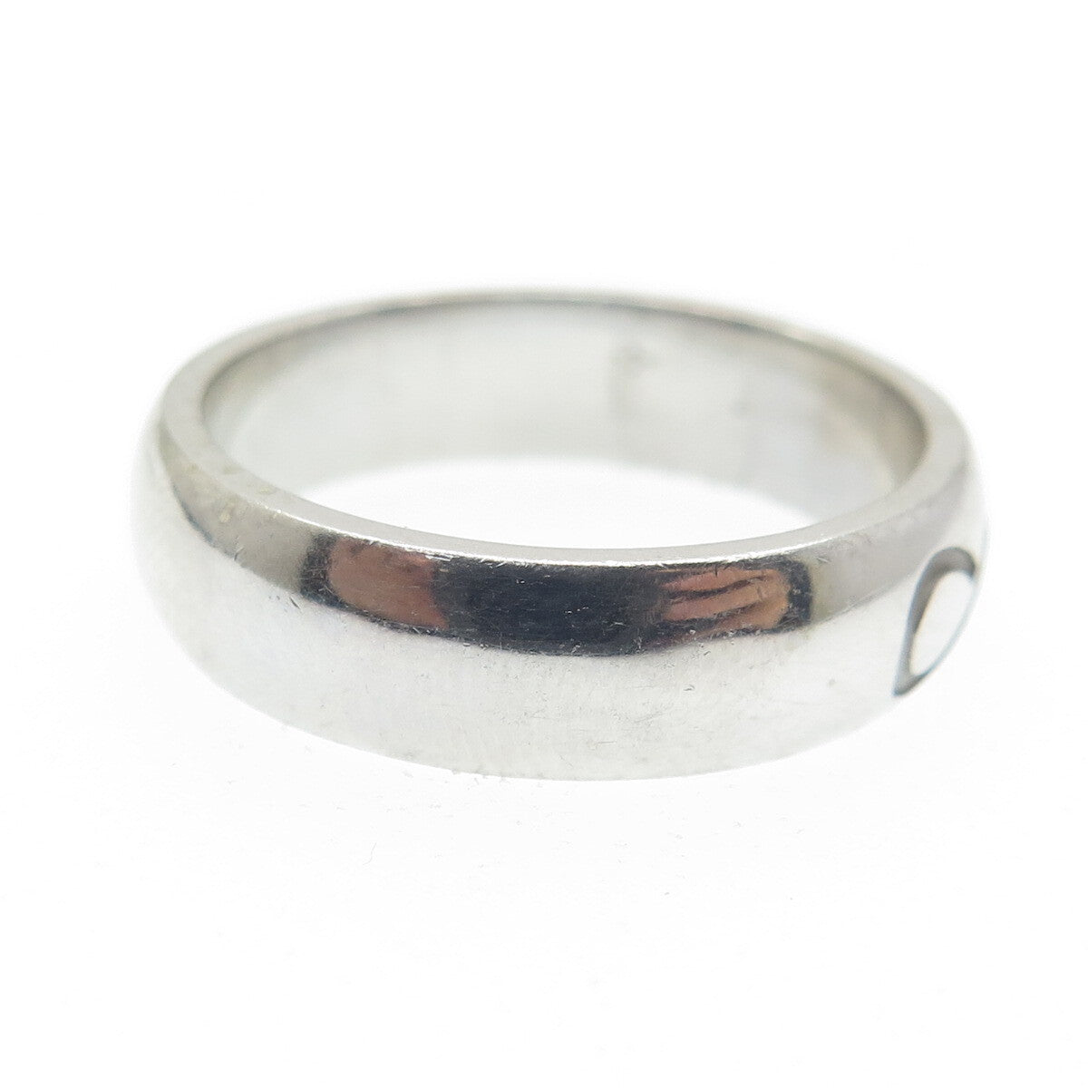 925 Sterling Silver Infinity Engraved Band Ring Size 8.75
