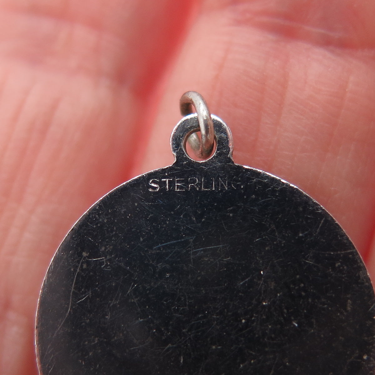 925 Sterling Silver Vintage Real Rhodolite To My Bridesmaid Mini Charm Pendant