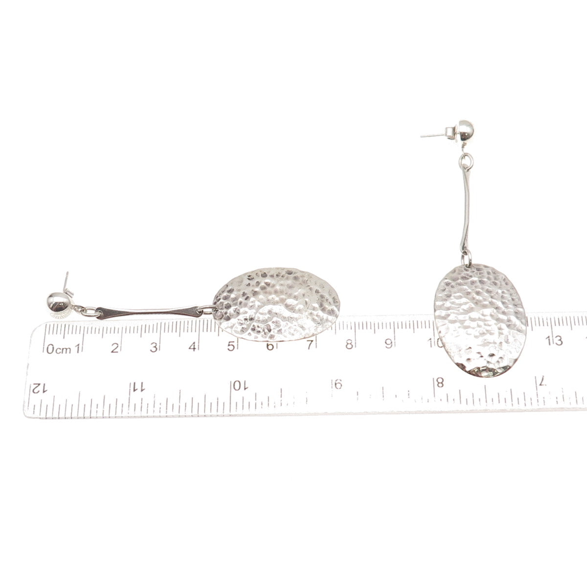 Ragul Cano 925 Sterling Silver Vintage Mexico Modernist Dangle Earrings