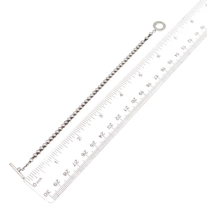 Tiffany & Co. 925 Sterling Silver Vintage New York Beaded Link Bracelet 6.75"