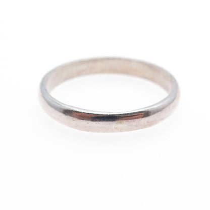 925 Sterling Silver Vintage Classic Wedding Band Ring Size 9.25